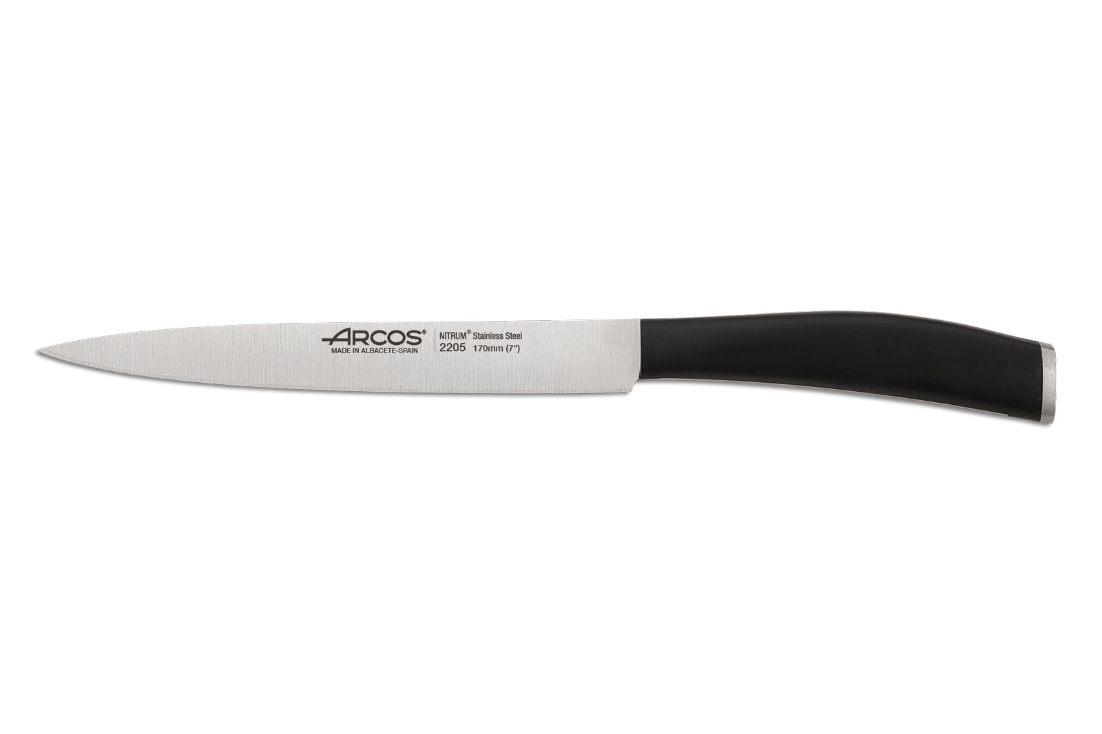 Arcos Series Tango - Sole Knife Fish Knife - Blade Nitrum Stainless Steel 7" - Handle Polypropylene Black Color