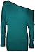 ZJ Clothes Womens Plain Long Sleeve Plus Size Batwing Top