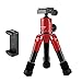 ZOMEI ZM-HR-CK30-RED-01 Lightweight Compact Aluminum Alloy Mini Desktop Tabletop Tripod with 360 Degree Panoramic Ball Head and Quick Release Plate for Canon Nikon DSLR Cameras, etc, Red