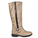 Journee Collection Womens Regular Wide-Calf and Extra Wide Calf Side Zip Buckle Knee-High Riding Boots