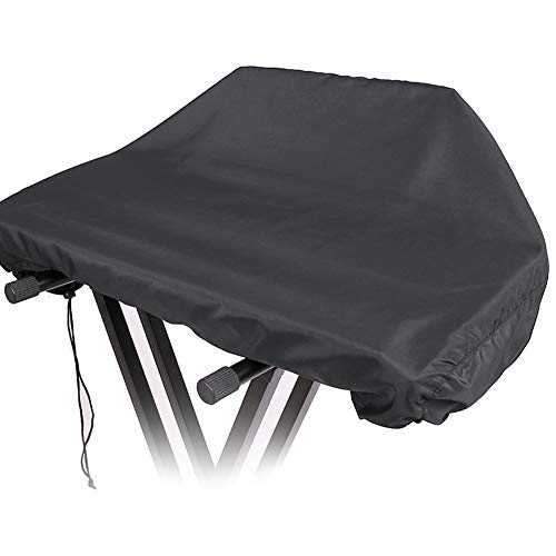 Keyboard Cover, Soft Breathable Fabric Dust Cover for Electronic Keyboard, Digital Piano, Roland, Consoles and more (Black 61-Keys)