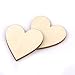 VORCOOL 50pcs 30mm Blank Heart Wood Slices Discs for DIY Crafts Embellishments (Wood Color)