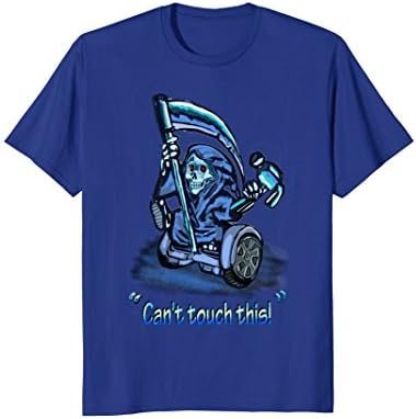 Mens Music Buff Grim On A Segway Funny Tshirt XL Royal Blue