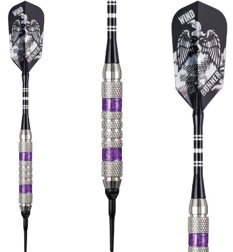 Viper Wind Runner Soft Tip Darts, Purple Rings, 18 Grams