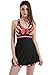 HENGJIA Women's V-Neck Beach Swimsuit One-Piece Backless Swimwear Boy Short Swimdress
