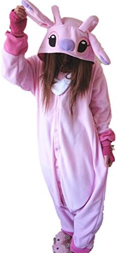 Hooded Adult Cartoon Costume Cosplay Pajamas Onesies Party Stitch Sleepwear