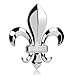Elektroplate Louisiana Fleur-de-Lis Chrome Car Emblem