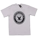 Official Physical Training Us Navy Emblem T-shirt USN White PT Tee