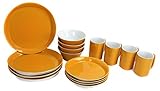 Rachael Ray Round/Square 16-Pc Lemon Zest Dinnerware Set