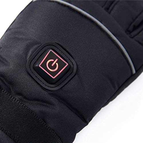 Ranoff Electric Heated Gloves Heat Insulated Thermal Adjustable Temperature Hand Warm Heating Warm Gloves Three-Speed Thermostat (Black)