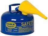 Eagle UI-25-FSB Blue with Funnel Metal Safety Gas Can, 2.5 gal Capacity