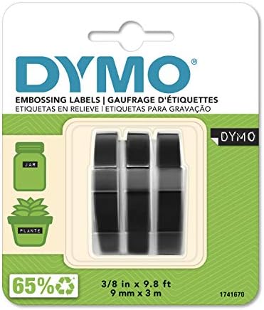 dymo printing black labels