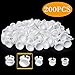 Quewel Glue Rings Large 200 PCS Lash Extension Tattoo Glue Pigment Ink Rings Holder Nail Glue Rings Makeup Disposable Plastic White 5 Styles 200 Pcs,350Pcs,650Pcs (Large, 200 PCS)