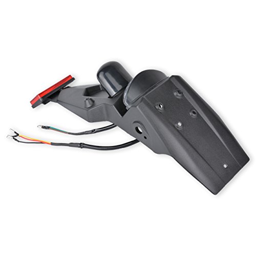 KATUR 12V LED Motorcycle Fender Rear Tail Stop Light Reflector Universal for MX Motocross Sport Pit Dirt Bike (White Shell)