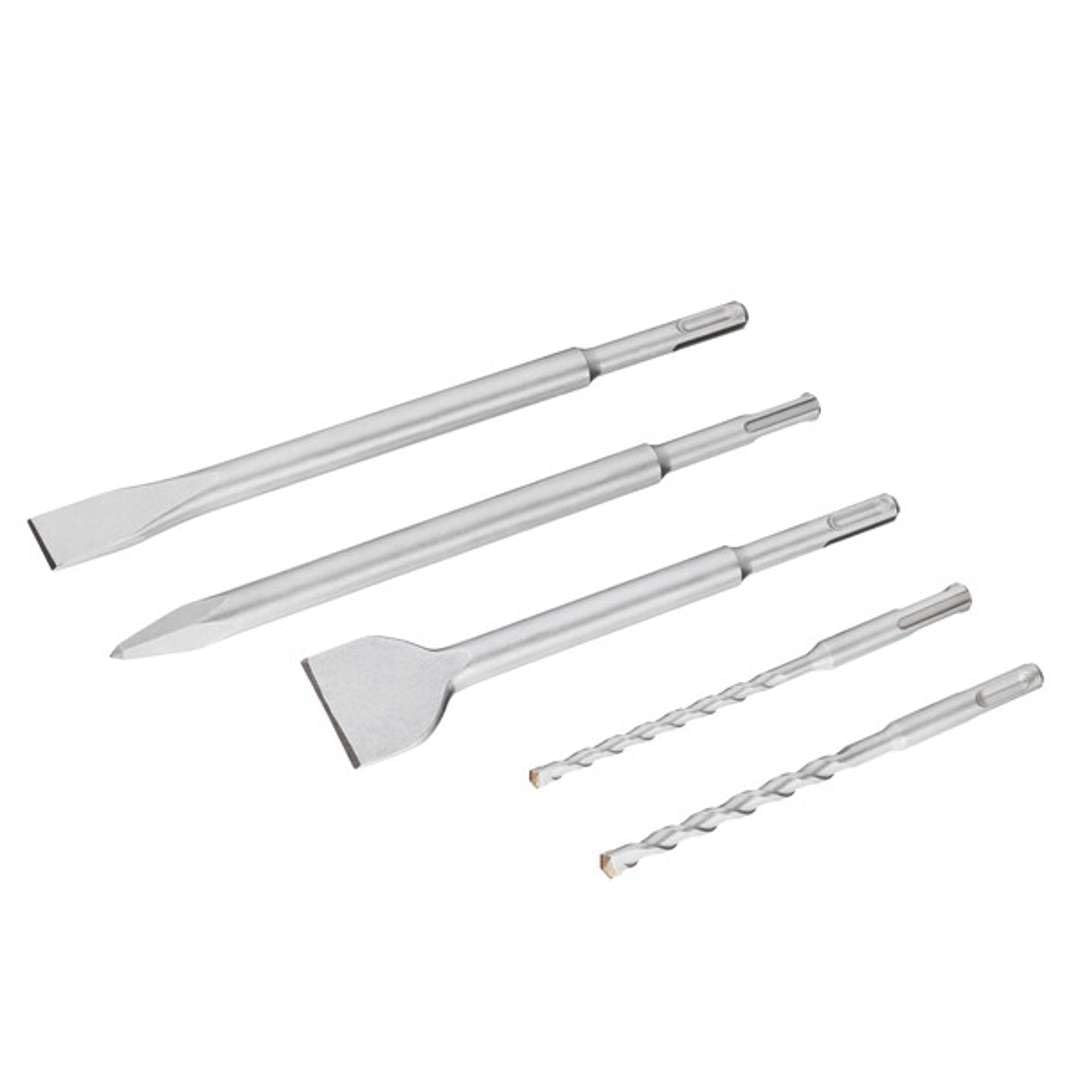 Juego de 3 cinceles + 2 brocas SDS+