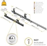 Emuca Ball Bearing Runners Keyboard Platform Kit Steel Black Zinc Plated 20u t view 3