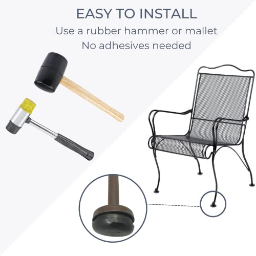 Project Patio 11/2" Wrought Iron Patio Furniture Feet Glides and