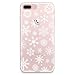 CasesByLorraine Compatible with iPhone 8 Plus/iPhone 7 Plus Case, Christmas Snowflakes XMAS Holiday Clear Transparent Flexible TPU Soft Gel Protective Cover for iPhone 7/8 Plus 5.5