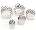Bekith Endurance 5 Piece Cookie Cutter Stainless Steel Biscuit Cutter Set with Fluted Edge