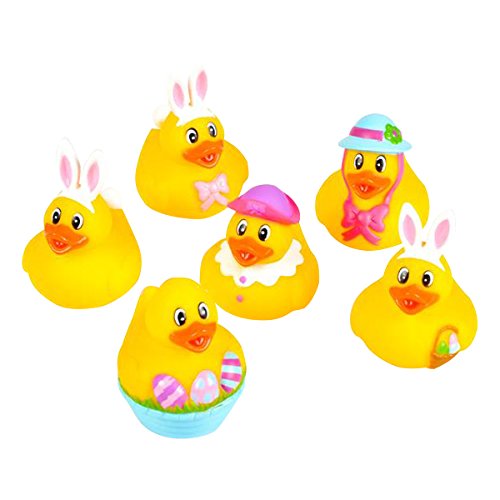 Rhode Island Novelty 2" Easter Bunny Rubber Duckies (12 Piece)
