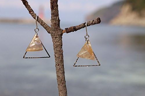 OKIKO Drop/Dangle Natural Abalone Shell Earrings, Iridescent, Beach/Resort Shiny Style , Dainty , Resort , Base Metal Dangle Earrings,Sterling Silver 925 Platinum plated, Gift Jewelry