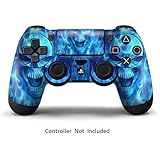 Skins for PS4 Controller - Stickers for Playstation 4 Games - Decals Cover for PS4 Slim Sony Play Station Four Controllers PS4 Pro Accessories PS4 Remote Wireless Dualshock 4 Skin - Blue Daemon