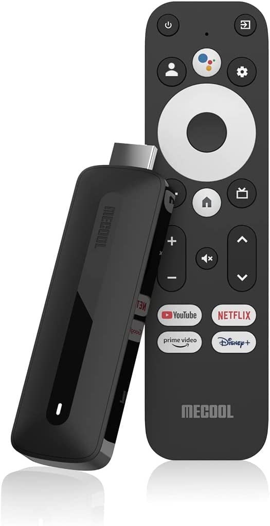 MECOOL KD3 4K Google TV Stick Android 11 Netflix Certified internet tv, Google Assistant voice remote, Chromecast, Prime Video, Youtube, Bluetooth, 4K HDR, Dual Band WiFi
