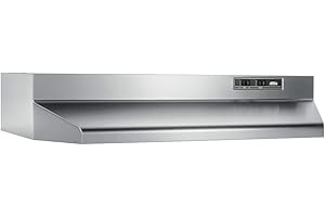 Broan-NuTone 403004 Under- Cabinet Ducted Range Hood with 2-Speed Exhaust Fan and Light, 30-inch, Stainless Steel