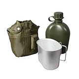 Rothco 3 Piece 1 Quart Canteen Kit With Cover & Aluminum Cup ()