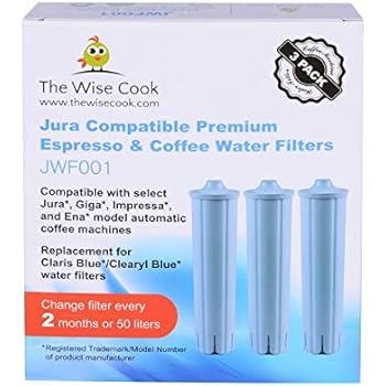 Jura Compatible Premium Espresso & Coffee Water Filters - 3 Pack