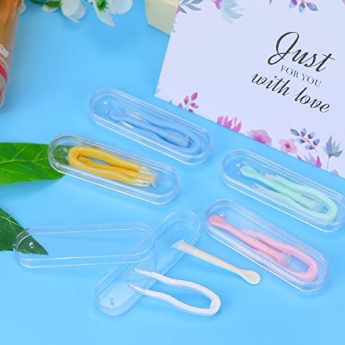Homgaty 24pcs Contact Lens Cases, Left/Right Eyes Contact Holder with 12pack Contact Lens Tweezers and Stick Tool