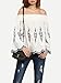 Floerns Women's Long Sleeve Off Shoulder Boho Blouse Top White L