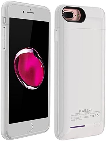 iPhone 7 Plus 8 Plus Battery Case, Cofuture 4200mAh Power Bank Magnetic Rechargeable Extended Battery Charging Protective Charger Case with Car Mount and Kickstand, (5.5 inch) White