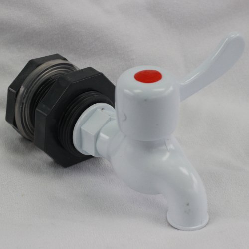 RAINPAL RBS100 Plastic Rain Barrel Spigot Kit(with Bulkhead Fitting