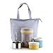 AKS Vacuum Insulated stainless steel lunch jar, with a tote colder bag (Gray)