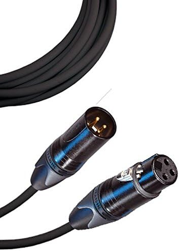 Male to Female XLR Cable with Neutrik NC3 Connectors and Premium 20ga wire - 7: FT long: Black