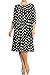 Pastel by Vivienne Women's A-Line Trapeze Midi Dress Plus Size X-Large Polka Dot Black