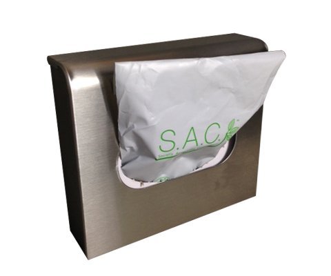 Sanitary Napkin Disposal Bag and Dispenser Starter Set, Box Format (Stainless Steel) Health ...
