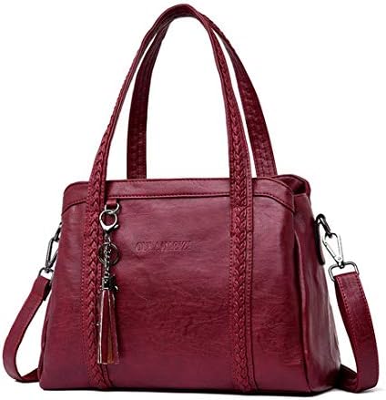 Mynos Tote Bag for Women Ladies Purses and Handbags with Tassel Medium Hobo Bags Satchel Cross body Purse