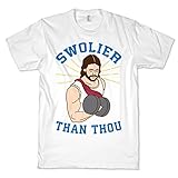 HUMAN Swolier Than Thou White Small T-Shirt