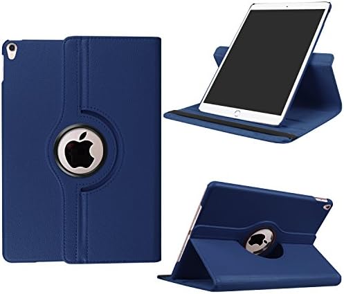 iPad Pro 10.5 Case - MoCoin 360 Degree Rotating Stand Cover with Auto Sleep Wake Feather for Apple iPad Pro 10.5 inch 2017 Released Tablet (Blue)