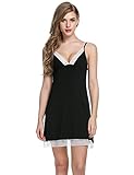 Ekouaer Sleepwear Women's Sexy Nightwear Comfort Lace Chemise Slip Lingerie XS-XL