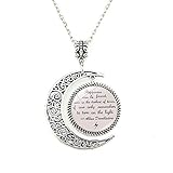 Moon Pendant Inspirational Pendants Necklace Albus Dumbledore Quote jewelry gift for Friends
