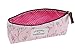 Leegoal(TM) Elegant Canvas Pastorable Floral Pen Pencil Pouch with Zipper Closure,Light Pink