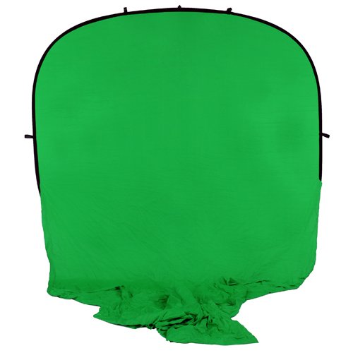 Fotodiox Collapsible Portable Backdrop Kit with 2.1m Stand, 8x14' Muslin Chromakey Green Background
