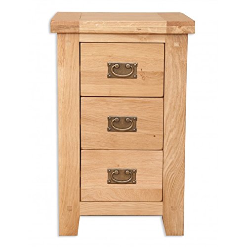 Melbourne Natural Oak 3 Drawer Bedside Natural Oak