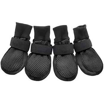 HiPaw Breathable Mesh Dog Boots Hot Pavement Nonslip Rubber Sole Paw Protector for Summer