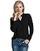 Meaneor Women Rayon Long Sleeve V Neck Button Down Casual Tees T Shirts Blouse