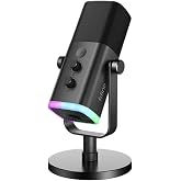 Microfone Gamer Fifine Ampligame Am8, Usb, Rgb, Black