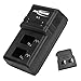 ANSMANN 9V battery charger Powerline 2 for 1-2 NiMH / NiCd rechargeable batteries 9 Volt - 2 bay Individual cell recharger for rechargeable 9V batteries + 2-Pack 300mAh 9V batteries